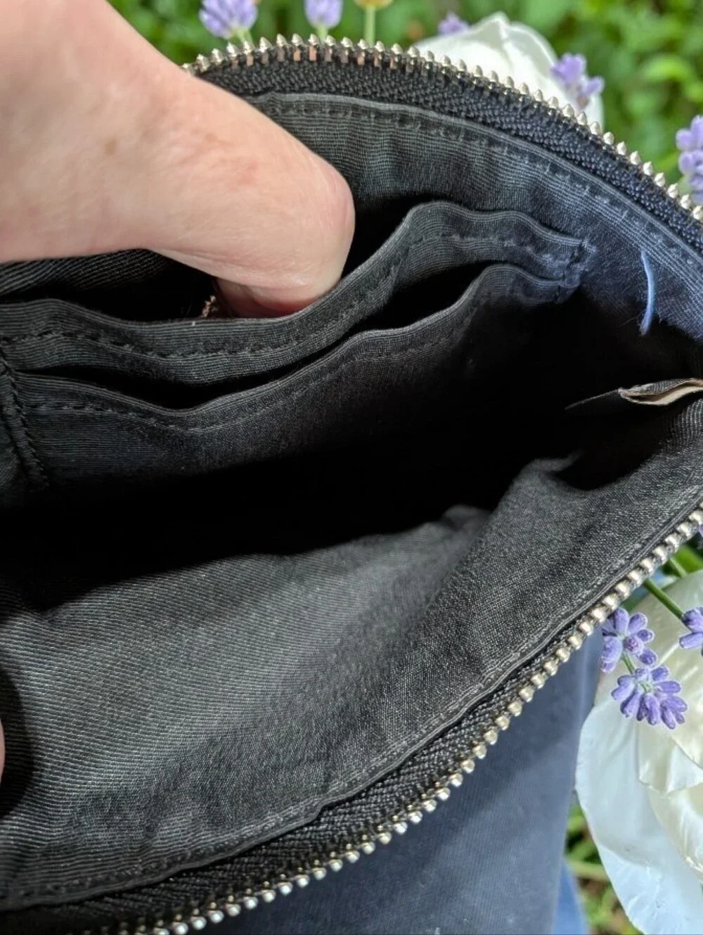 Coach Black Signature Zip Wristlet